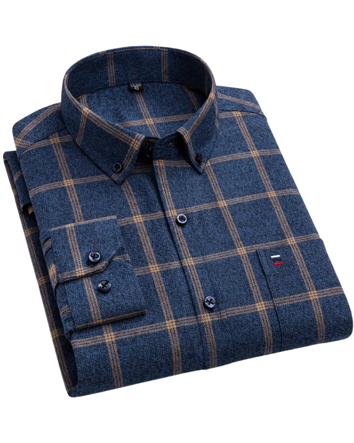 Carlos | Striped Check Cotton Shirt
