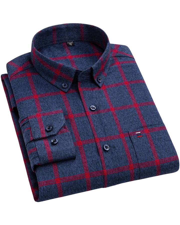 Carlos | Striped Check Cotton Shirt