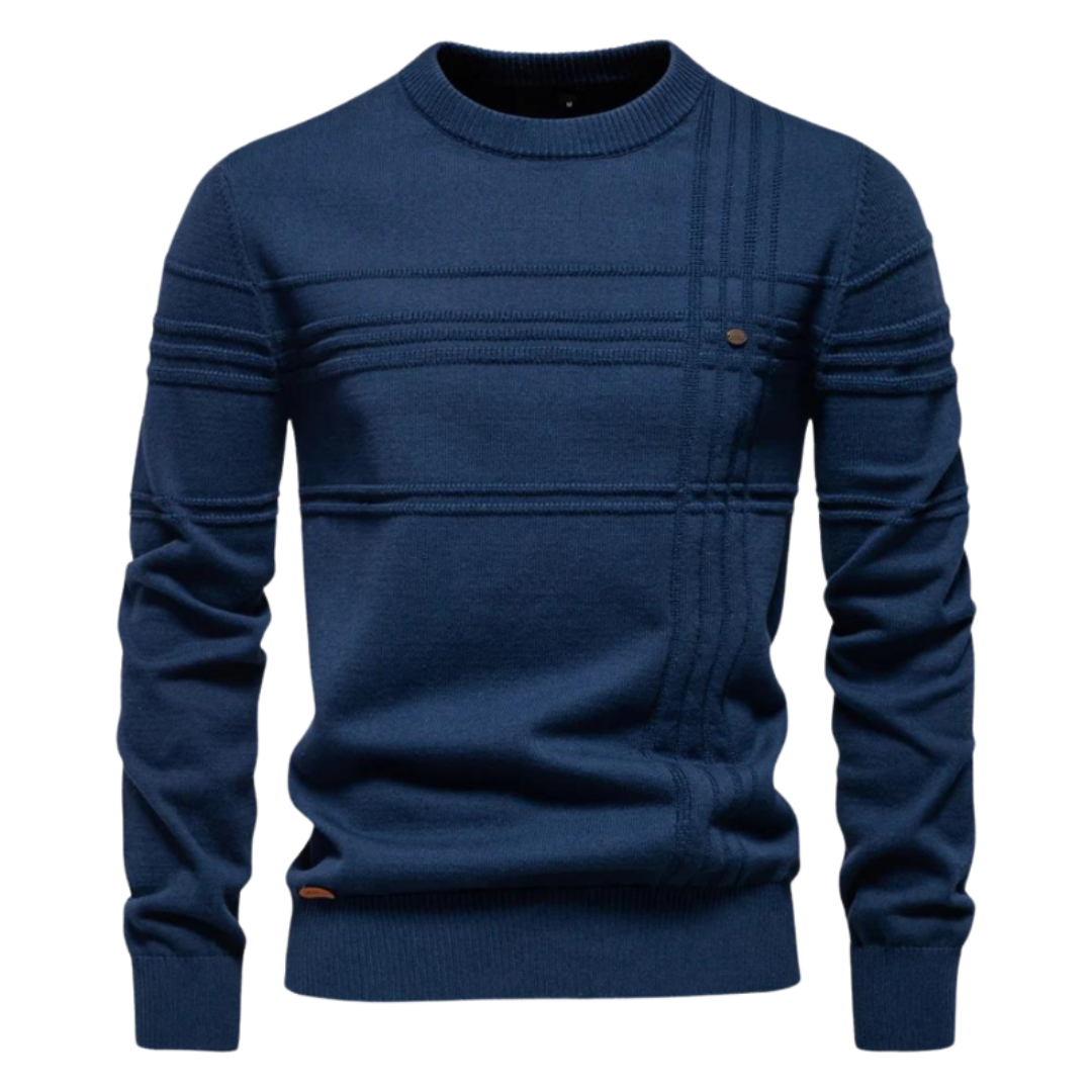 Cassian | Classic Herringbone Elegance Sweater