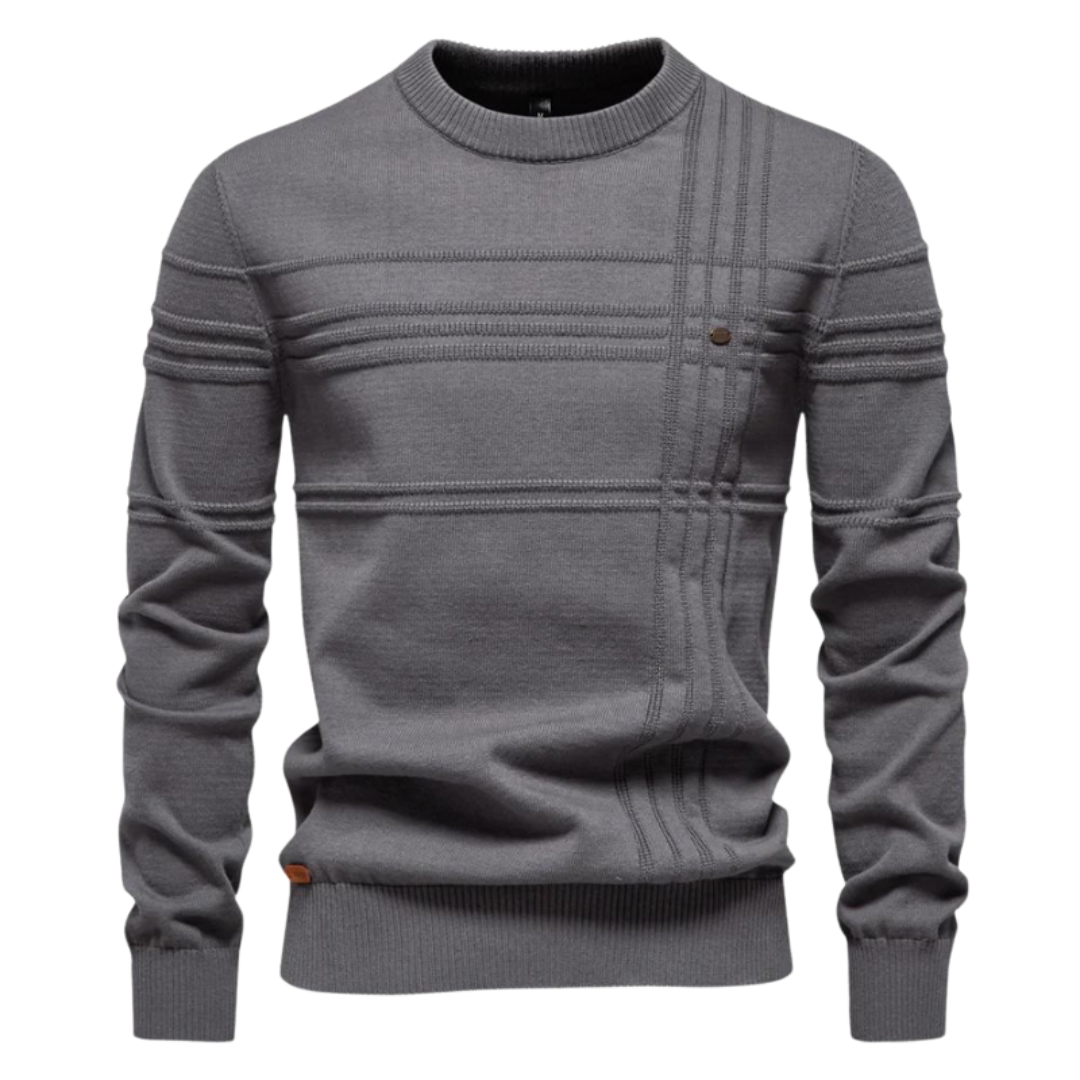Cassian | Classic Herringbone Elegance Sweater
