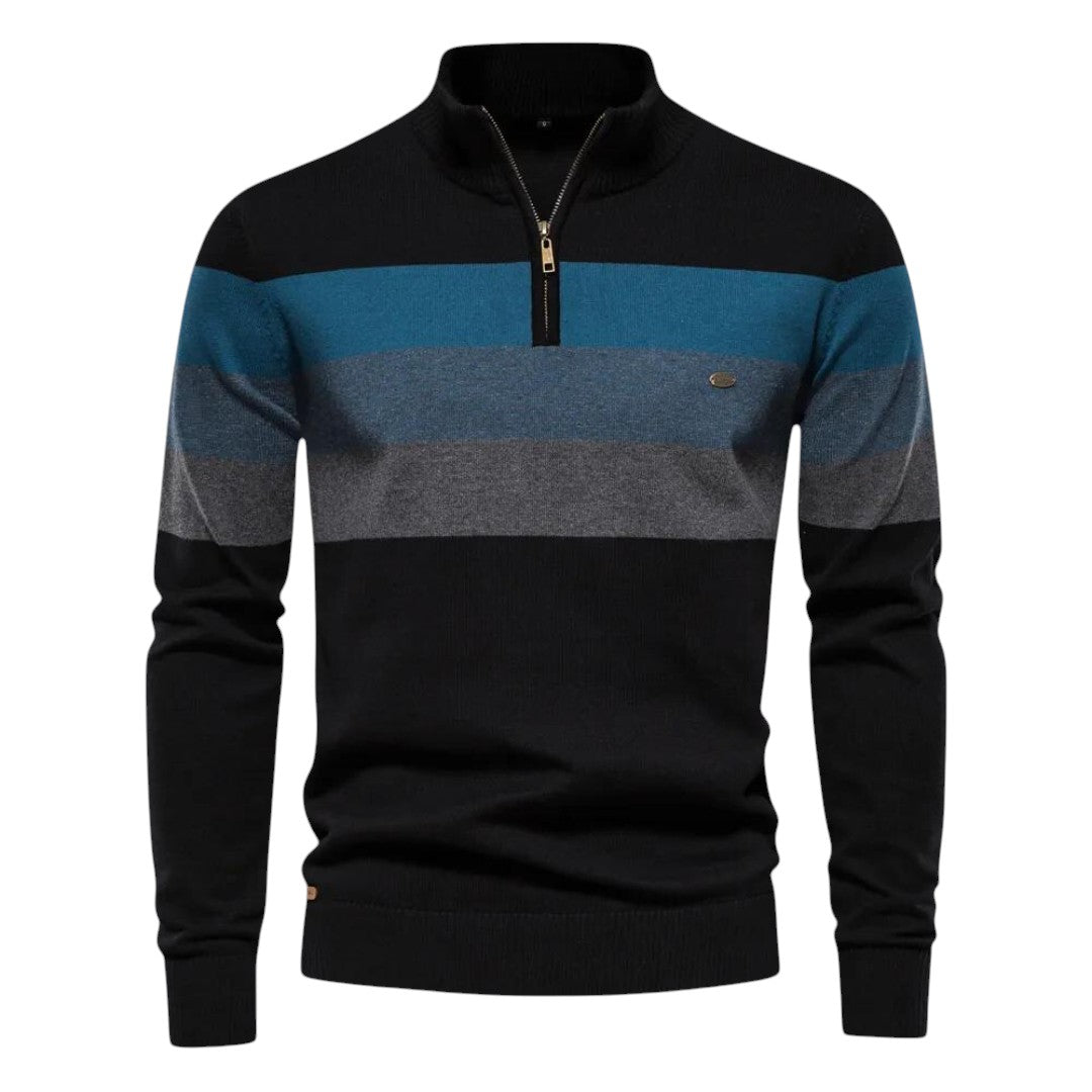 Henri | Modern Zip-Up Collar Sweater